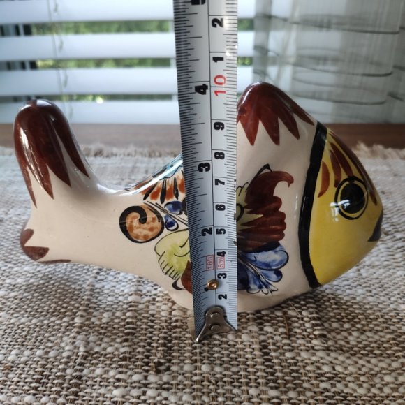 Set of 3 Talavera Ceramic Vintage Figurines Bird, Owl, and Fish Set - Picture 6 of 15